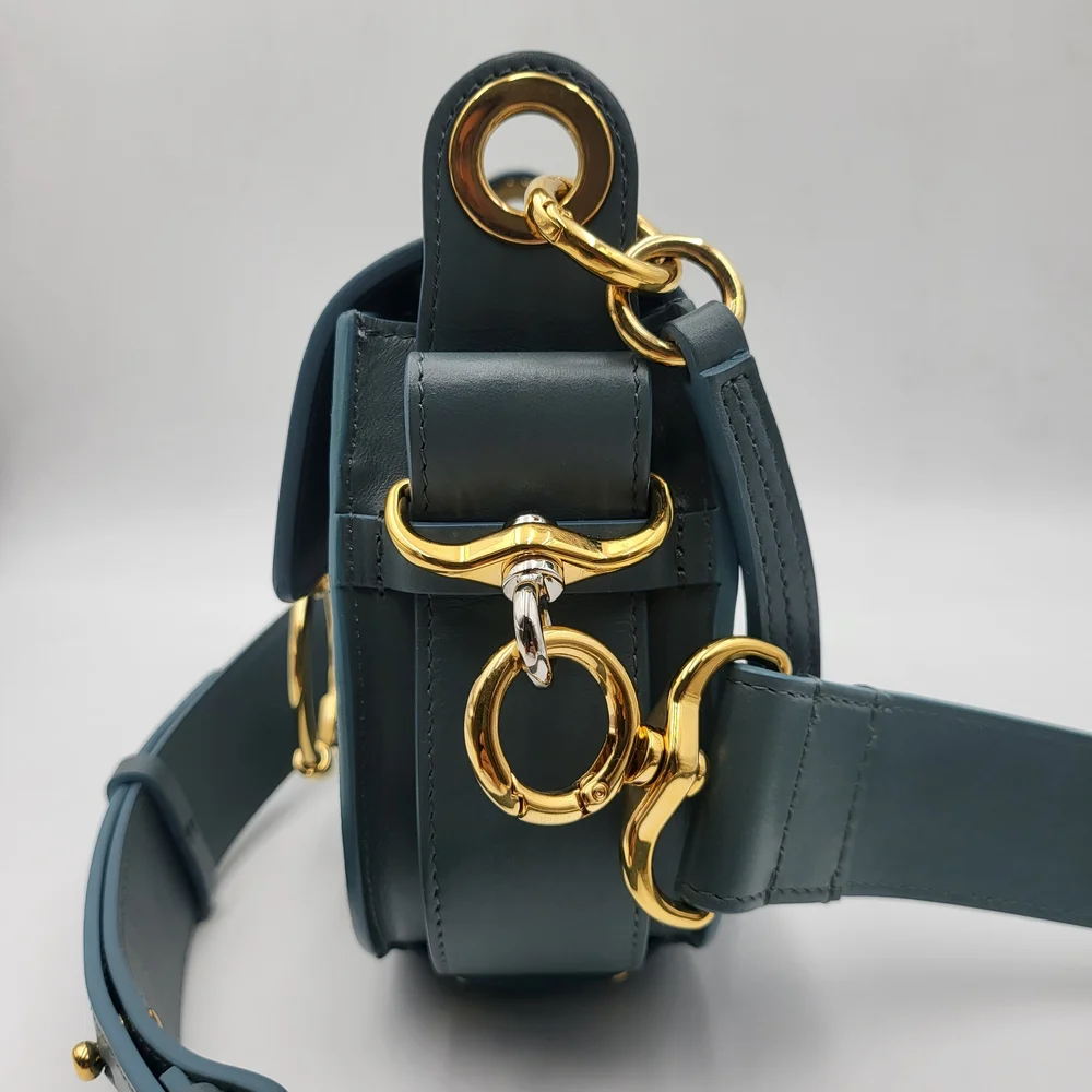 CHLOE Calfskin Small Tess Bag in Faded Blue, Authentic w/ COA. - Picture 4 of 16